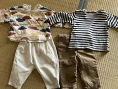 PETIT BATEAU GAP ユニクロ　マーキーズ　ベビー服 4点セット80のサムネイル