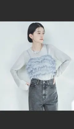 マルチWAYチュールビスチェ付きラメトップス Fのサムネイル