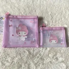 サンリオ　マイメロ　メッシュポーチ　韓国　ダイソー　新品