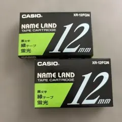 CASIO 純正 ネームランド XR-12FGN 12mm 2個のサムネイル