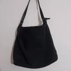 MARY QUANT　ブラックナイロン トートバッグ マリクワ　マリークワント