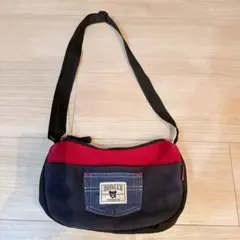 美品DOUBLE-B デニムショルダーバッグ ネイビー/レッドのサムネイル