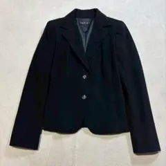 【INDIVI】日本製 ブラック テーラードジャケット M 通勤