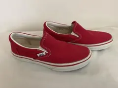 VANS 23cm USED レッド スリッポン　バンズ　赤