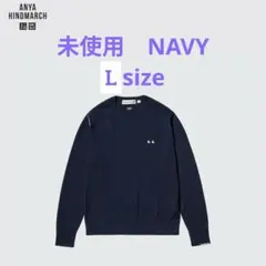 UNIQLO　メリノクルーネックセーター　NAVY