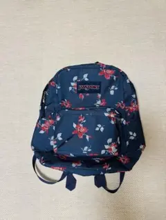JANSPORT ネイビー 花柄 リュック