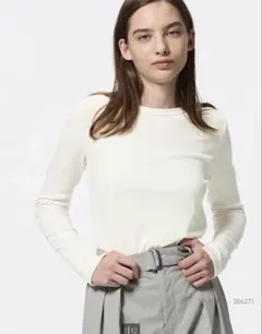 ジーユー　GU ソフトリブクルーネックT 長袖 L