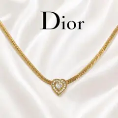 美品✨セリーヌ、ゴールドチェーンハートラインストーンレディース 