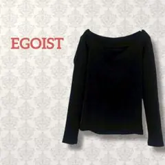 EGOIST 隨機羅紋領口上衣 黑色 休閒 嫵媚 V領