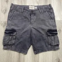 Abercrombie&Fitch ナス紺 フェード W36 ハーフパンツ