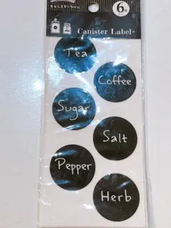 新品■キャニスターラベル■オシャレなモノトーン/収納片付けスッキリのサムネイル