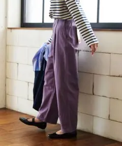 MACOBER × FREAK'S STORE ワイドパンツ パープル 36のサムネイル