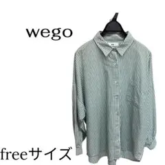 WEGO ストライプ柄 長袖シャツ グリーン系 Freeのサムネイル
