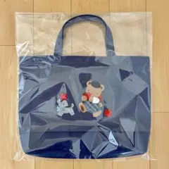 【新品】familiar ブック入れ デニムバッグ トートバッグ ネイビー