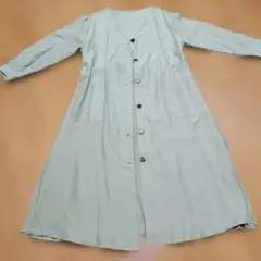 春ロングコート 後ろプリーツデザイン