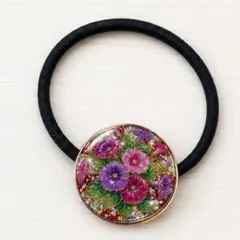 ひまわり レジン ヘアゴム ハンドメイド 上品 華やか - メルカリ