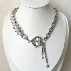 ハンドメイド ネックレスチョーカー時計 ウィッシュコア バレエコア Y2K