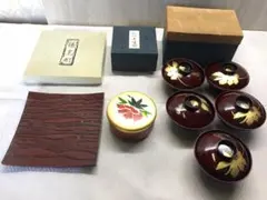 漆器まとめ売り　鎌倉彫　七宝　吸い物お椀