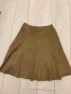 BEAMS HEART ブラウンフレアスカート サイズ0