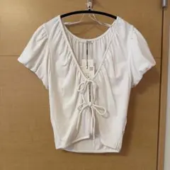 zara リボンクロップド丈トップスのサムネイル