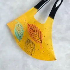 大ぶり　鼈甲風　かんざし　簪　リーフ　354　留袖　結婚式　和装　浴衣　着物