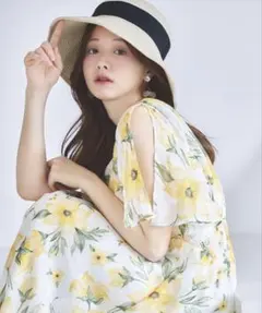 【森香澄モデル】tocco Closet フラワープリント ロングワンピース