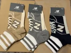 new balance ソックス 3足セット 25-27cm スニーカー柄 ⑤