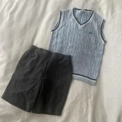 familiar ニットベスト　ショートパンツ