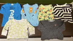 80cm ベビー長袖Tシャツ　6枚セット