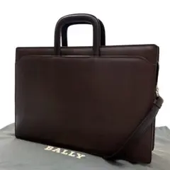 BALLY バリー ビジネスバッグ 2way ショルダー ブラウン レザー