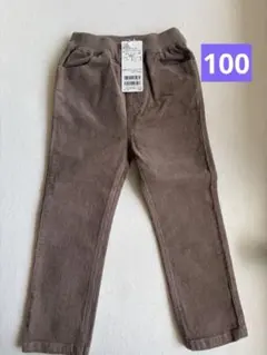 新品　プティマイン　コーデュロイ ストレートパンツ　100