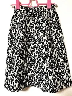 クチュールブローチ　フレアスカート　36 S レオパード柄　ラメ入り