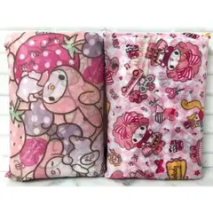 マイメロ ピアノちゃん エコバッグ ２種セット 総柄デザイン ♡♡のサムネイル