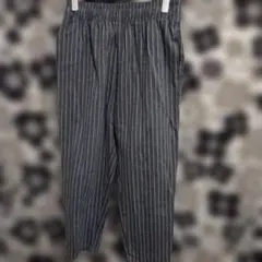 ＧＵグレー ストライプ イージーパンツ