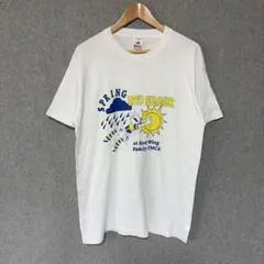 80s 90s tee tシャツ　起業モノ　フルーツオブザルーム　white 白