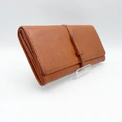 【genten（ゲンテン）】長財布 トスカ ベルトフラップ レザー ブラウン 茶