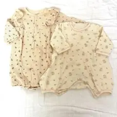 【まとめ売り】ベビー服 2点セット 女の子 60 ロンパース テータテート