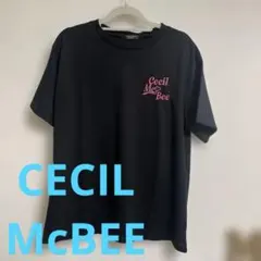 新品　タグ付き　セシルマクビー　レディース半袖Tシャツ　ブラック　豹柄