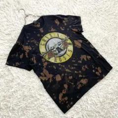 GUNS N' ROSES【L】ブリーチ加工 Tシャツ/バンT 古着