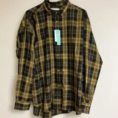 アメリカンホリック　マスタード　チェック柄 長袖シャツ