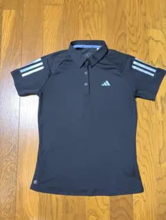 【美品】adidas GOLFスリーストライプス半袖ボタンダウンシャツのサムネイル