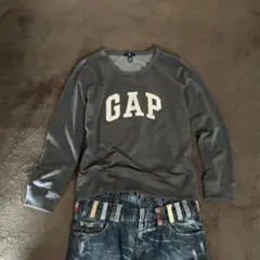 gap スウェット　Vガゼット デカロゴ street swag y2k 古着