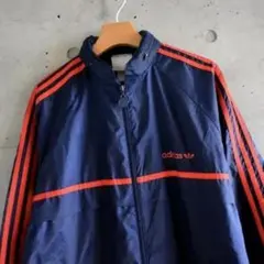 80年代 銀タグ adidas トレフォイル　ナイロンジャケット