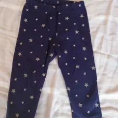 ネイビー 星柄 レギンス 後ろポケット付き80