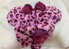 3. ピンク　レオパード　ファンキャップ　ディズニー　ヒョウ柄