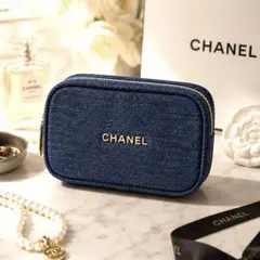 CHANEL デニム ポーチ ココマークノベルティグッズ - メルカリ