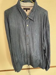 TOMMY HILFIGER デニム柄シャツ　ジャケット 古着