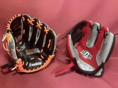 Franklin 子ども用 野球グローブ2個 8.5N 9.5 キャッチボールのサムネイル