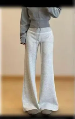フレア スウェットパンツ グレー　ブーツカット ベルボトム
