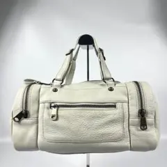 希少 イタリア製 FOXEY ペット用 キャリーバッグ レザー 白 犬 猫 シボ